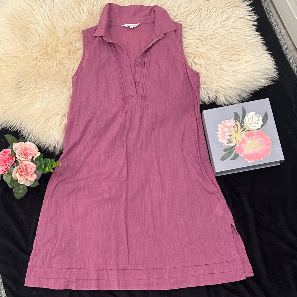 Northern Reflection Mauve Sleeveless Collared Dress